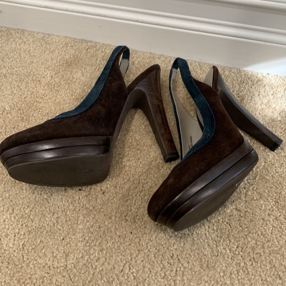 Via Spiga Suede Platform Heels - Picture 4 of 8